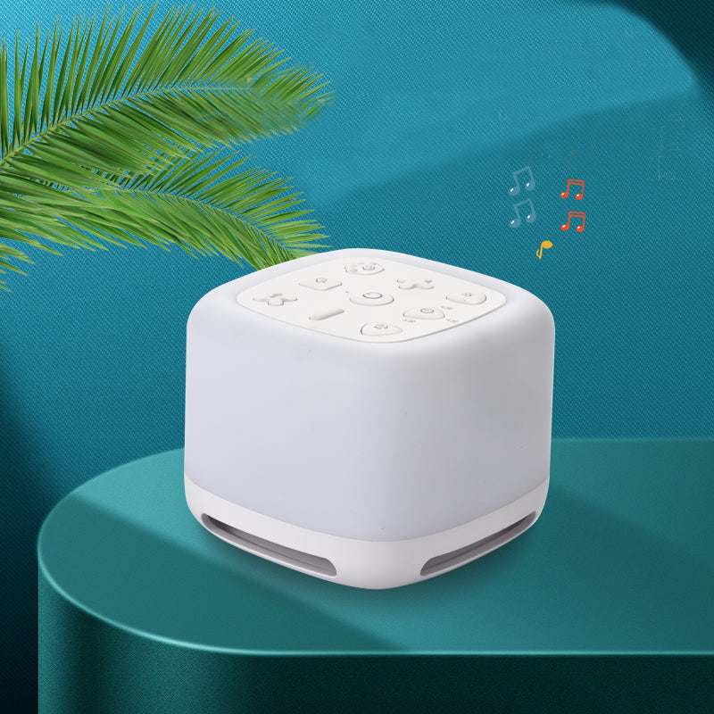 White Noise Sound Machine with Bluetooth Speaker, Night Light 40 Soothing Sounds 9 Color Lights Rechargeable Portable for Baby Kids Adults