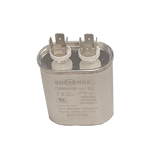 QX65075-SHENGE Capacitor Motor Run Oval 7.5 uF MFD 370V