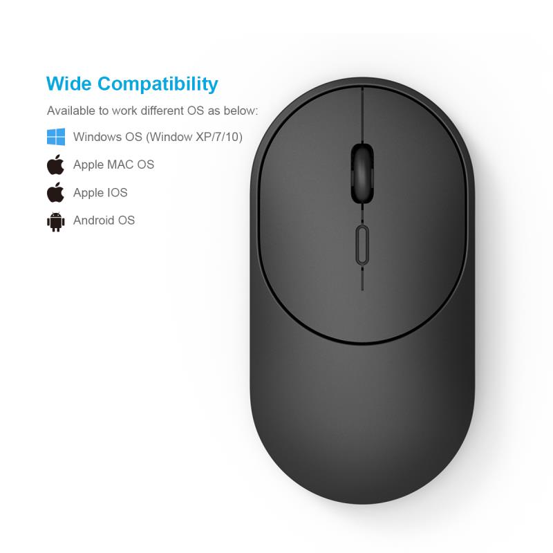 Dual Mode Wireless Rechargeable Mouse Bluetooth and 2.4G with USB Nano Receiver