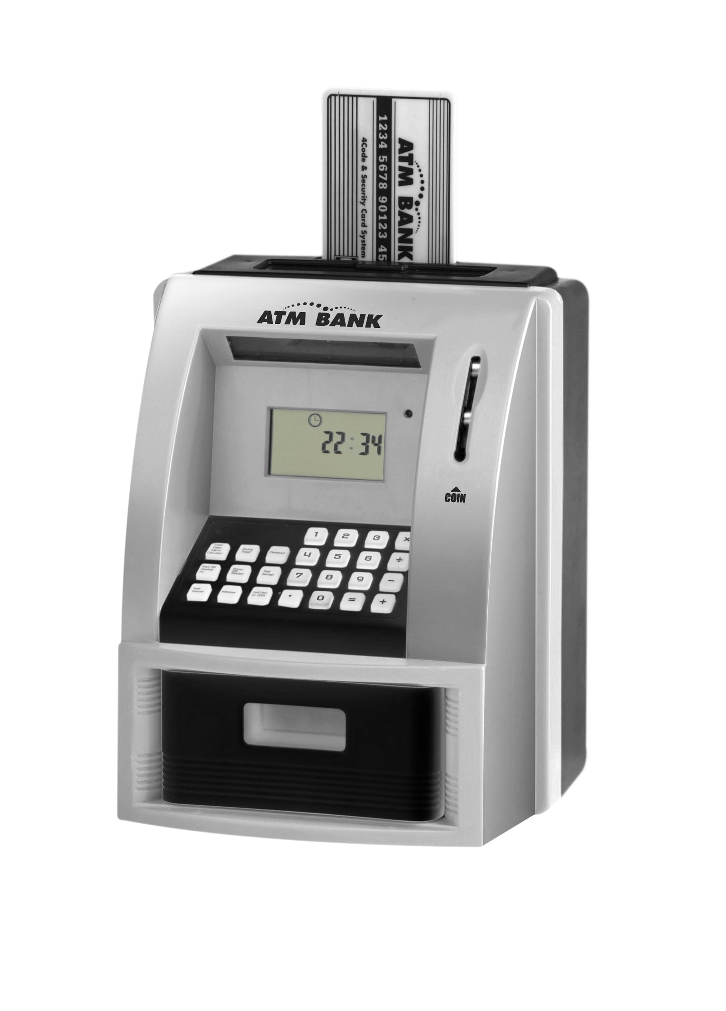 ATM Savings Bank for Real Money, Electronic Piggy Bank for Kids, Talking Toy ATM