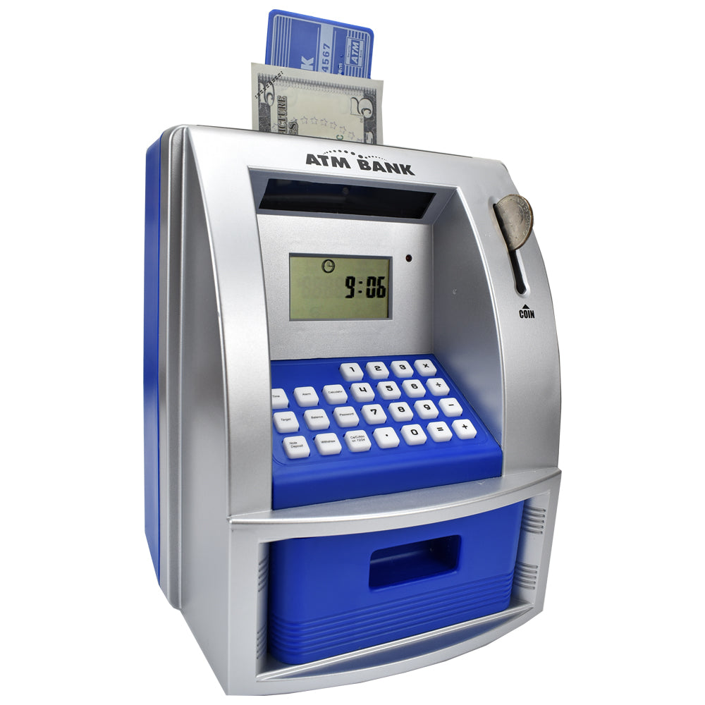 ATM Savings Bank for Real Money, Electronic Piggy Bank for Kids, Talking Toy ATM