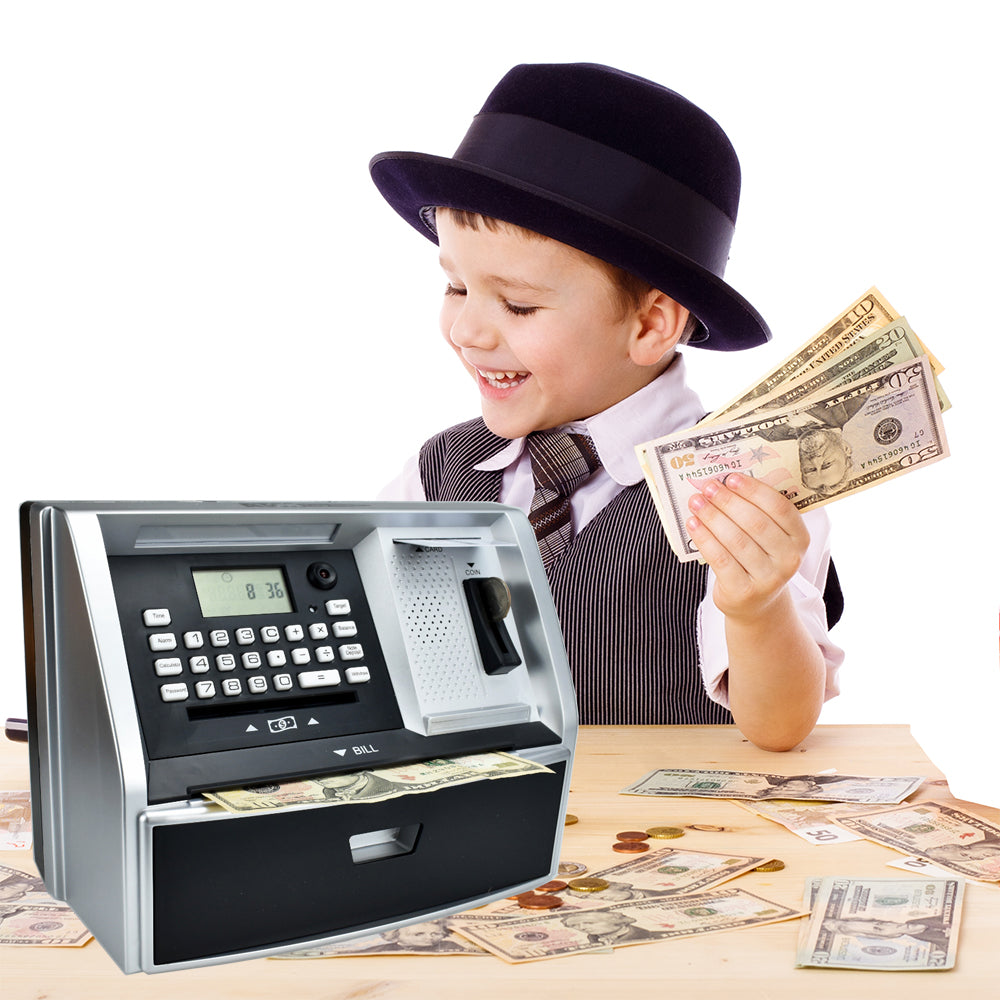 Talking ATM Savings Bank, Digital Piggy Bank, ATM Money Coins Machine for Kids