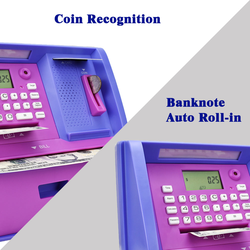 Talking ATM Savings Bank, Digital Piggy Bank, ATM Money Coins Machine for Kids