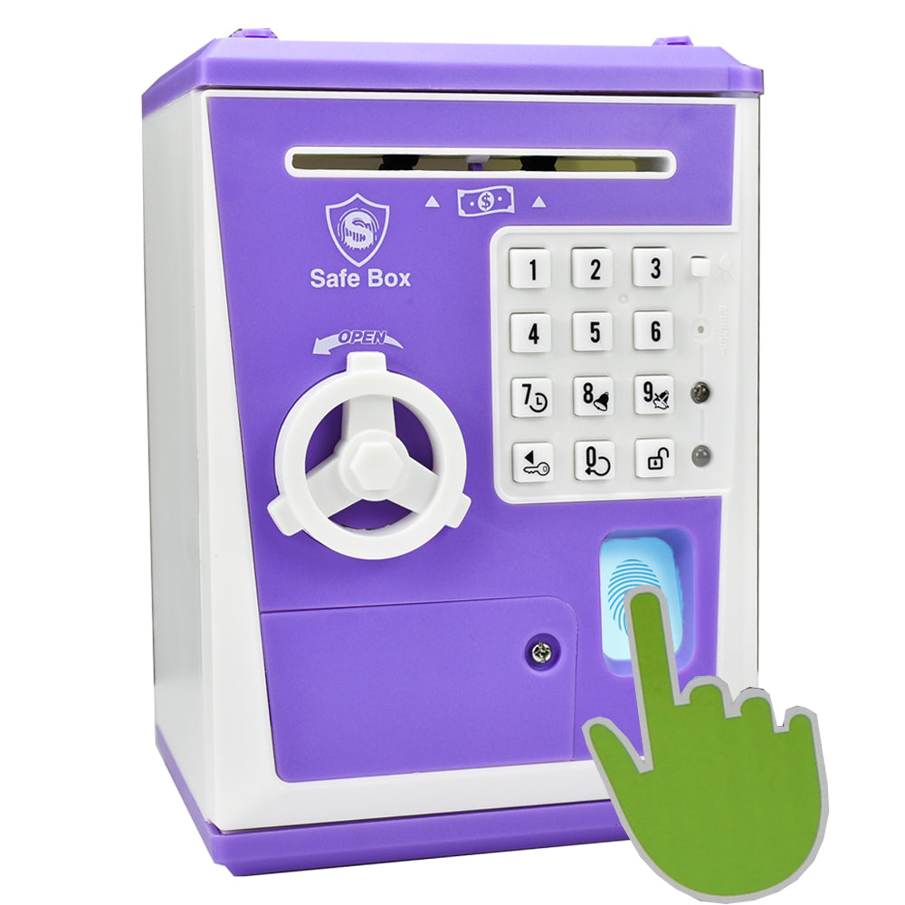 Toy Piggy Bank Safe Box Fingerprint ATM Bank Savings Bank